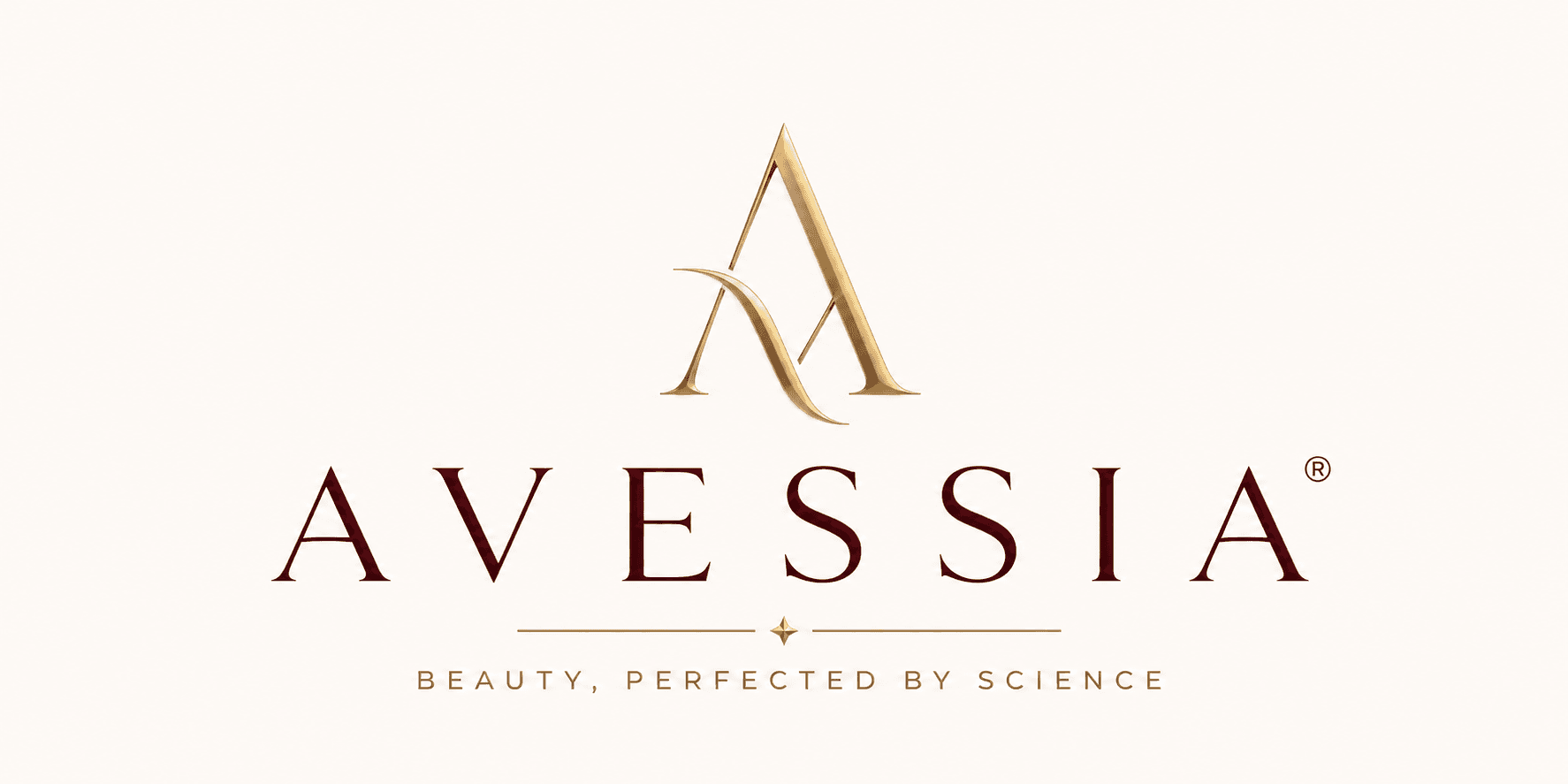 Original Avessia burgundy and gold brand lockup